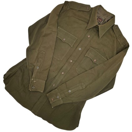 Chemise pour officier US "Chocolat" originale