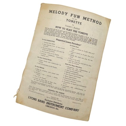 Livret Tonette flûte WWII