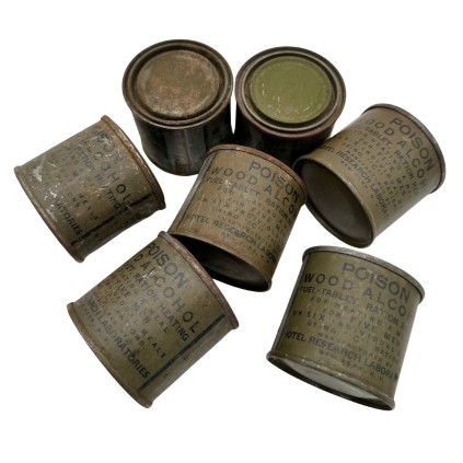 Boîte d'Alcool à Brûler Originale 5 Hommes US Army WWII – Rations C – État Neuf de Stock