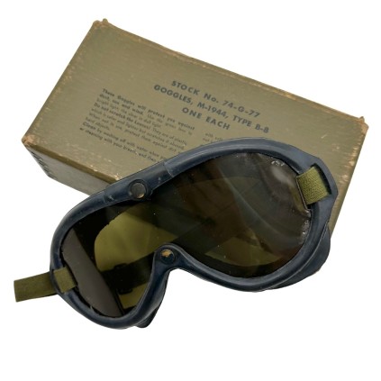 Lunettes de Protection M-1944 Type B-8 Originales – US Army/Air Corps – Seconde Guerre Mondiale