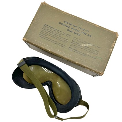 Lunettes de Protection M-1944 Type B-8 Originales – US Army/Air Corps – Seconde Guerre Mondiale