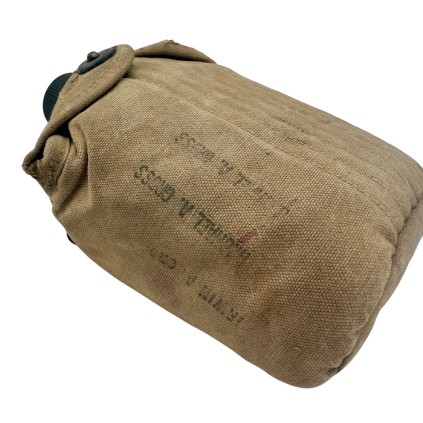 Gourde et Housse Nominative US Army – MICHAEL. A. CROSS. – Bidon S.M. CO 1945