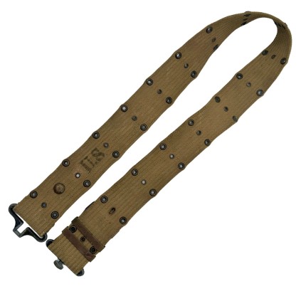 Ceinturon de Combat M-1936 Original US Army – Couleur OD3 – Équipement Individuel WWII