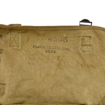 Musette M-1936 Authentique US Army – Atlantic Products Corp. – Datée 1943 – Laundry Number