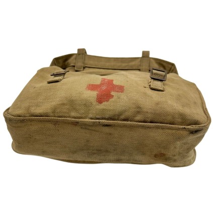 Sacoche Médicale Britannique "Shell Dressings" Originale WWII, Fabriquée par M.E. Co. 1942
