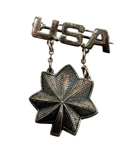 Broche "Sweetheart" Américaine WWII avec Grade Lieutenant-Colonel – Pièce de Bijouterie Militaire
