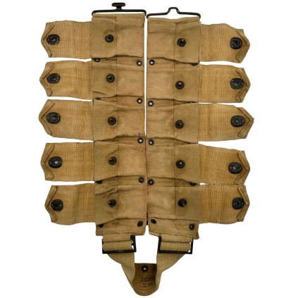 Ceinturon Cartouchière M-1910 US Army pour Springfield – Daté 1918 (Utilisation WWII)