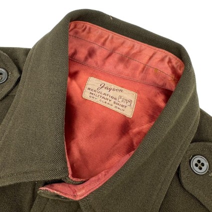 Chemise d'Officier US Army "Chocolat" (OD 51) Originale Seconde Guerre Mondiale