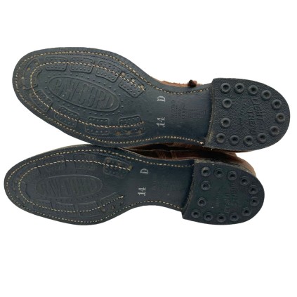 Brodequins de Service US Navy Taille 14D – Semelle RAW CORD – Datés 31 Décembre 1947