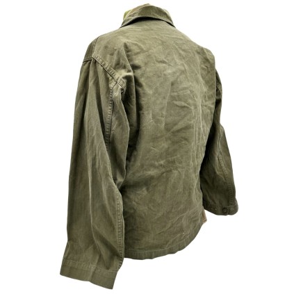 Veste de Combat HBT (Herringbone Twill) US Army Originale WWII – Boutons Plastique – Datée 1943