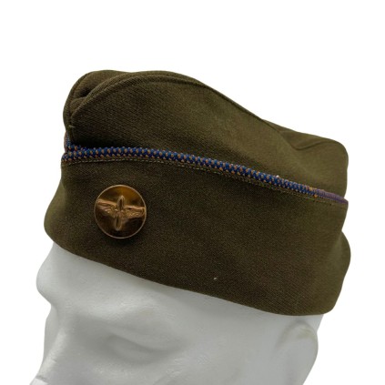 Calot de Service (Garrison Cap) US Army Air Force "Chocolat" – Piping Bleu/Orange – Taille 7 US