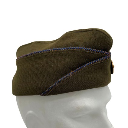 Calot de Service (Garrison Cap) US Army Air Force "Chocolat" – Piping Bleu/Orange – Taille 7 US