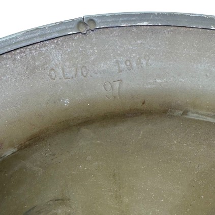 Casque Canadien Mk II Standard Original WWII – Fabrication CL/C 1942 – Coiffe Caoutchoutée