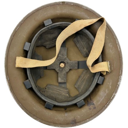 Casque Canadien Mk II Standard Original WWII – Fabrication CL/C 1942 – Coiffe Caoutchoutée