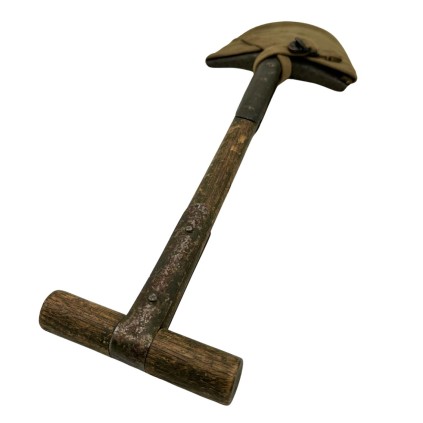Pelle US (Shovel) US Army Modèle M-1910 (Manche en T) – Housse GEIB Inc. – Datée 1942
