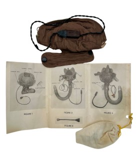 Très Rare Housse Chauffante E-1 (Heating Pouch) pour Masque à Oxygène A-14 – USAAF Original WWII