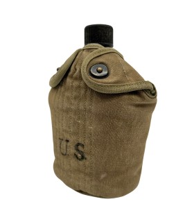 Ensemble Gourde US Army Original WWII – Bidon & Quart AGM Co 1945 – État Parfait