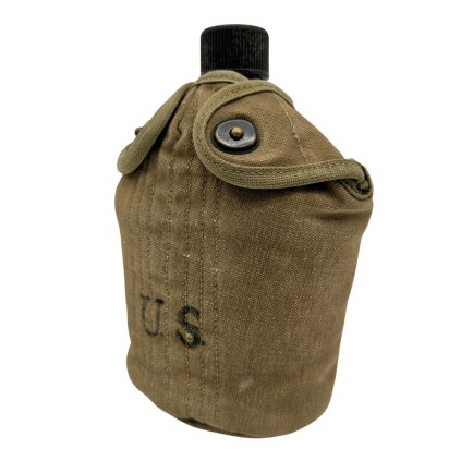 Ensemble Gourde US Army Original WWII – Bidon & Quart AGM Co 1945 – État Parfait
