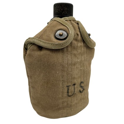 Ensemble Gourde US Army Original WWII – Bidon & Quart AGM Co 1945 – État Parfait
