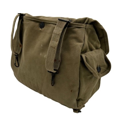 Musette M-1936 (Musette Bag) US Army Original WWII – Datée 1943 – Marquage Personnel S-5897