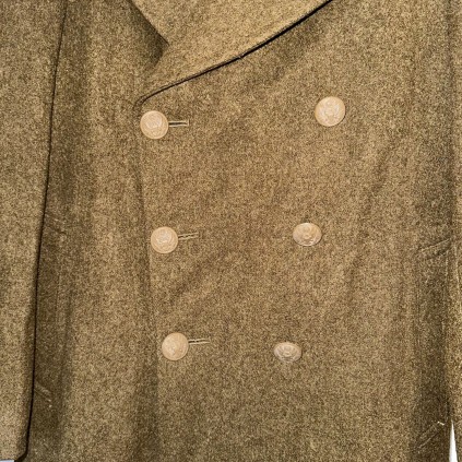 Manteau de Service (Overcoat) US Army Original WWII – Fabricant P.L.S. Clothing – Daté 19 novembre 1942
