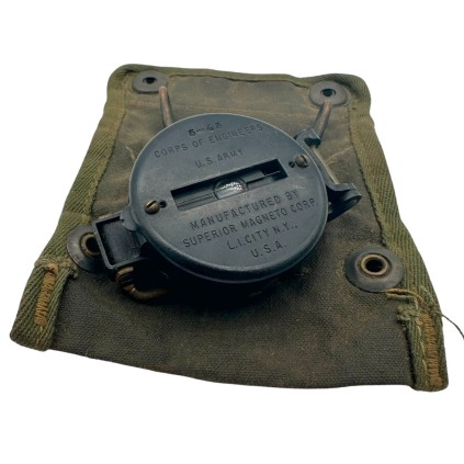 Boussole Militaire US Army WWII (2e Type) – Fabrication SUPERIOR MAGNETO CORP – Datée Mai 1945