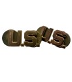 Insignes de Col "US" pour Officier US Army Original WWII – Fixation Clutch Back – Marquage 8412