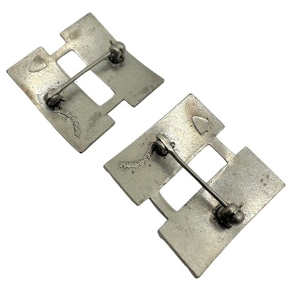 Paire d'Insignes de Grade Capitaine (Captain Insignia) US Army Original WWII – Fabricant MS MEYER