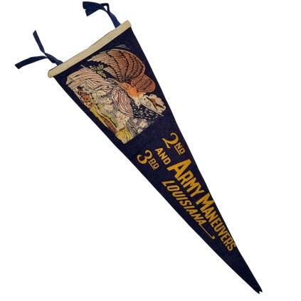 Fanion Commémoratif US Army – 2nd & 3rd Army Maneuvers (Louisiane) – Période 1941 (WWII Précoce)