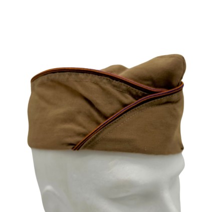 Calot de Sortie (Garrison Cap) US Army Air Forces – Tissu Chino – Piping Bleu/Orange – Fabrication Tailleur – Taille 7