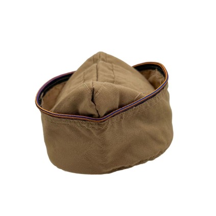 Calot de Sortie (Garrison Cap) US Army Air Forces – Tissu Chino – Piping Bleu/Orange – Fabrication Tailleur – Taille 7