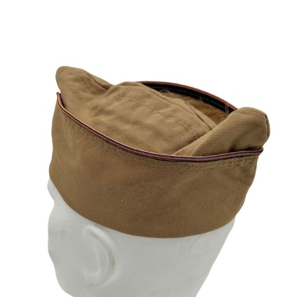 Calot de Sortie (Garrison Cap) US Army Air Forces – Tissu Chino – Piping Bleu/Orange – Fabrication Tailleur – Taille 7
