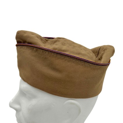 Calot de Sortie (Garrison Cap) US Army Air Forces – Tissu Chino – Piping Bleu/Orange – Fabrication Tailleur – Taille 7
