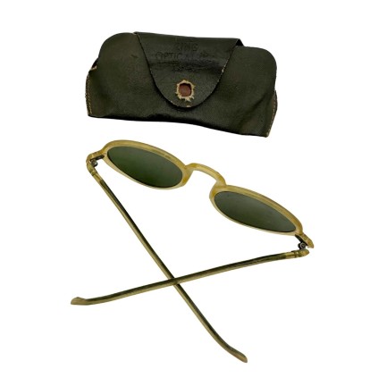 Lunettes solaire US Army Originales WWII – Fabrication RING – Verres Verts & Monture Bakélite