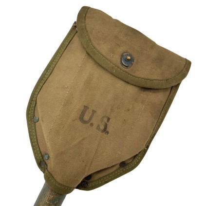 Pelle Pliante M-1943 - Nominative GAUTREAU US Army – Ensemble Complet – Pelle WOOD 1944 & Housse JORENSER 1944 –