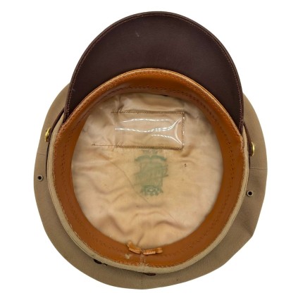 Casquette d'Officier USAAF "Crusher" – Modèle Été (Summer Service) – Taille 60 (Rare) – Fabrication Tailleur