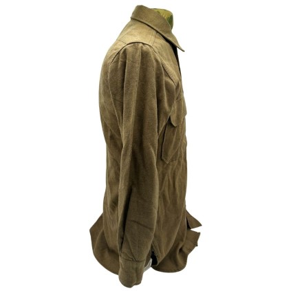 Chemise d'Homme de Troupe (EM) en Flanelle – Teinte OD33 Moutarde – Taille 14 1/2 x 33