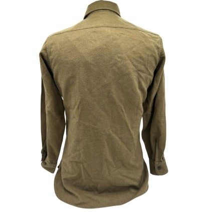 Chemise d'Homme de Troupe (EM) en Flanelle – Teinte OD33 Moutarde – Taille 14 1/2 x 33