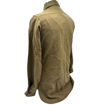 Chemise d'Homme de Troupe (EM) en Flanelle – Teinte OD33 Moutarde – Taille 14 1/2 x 33