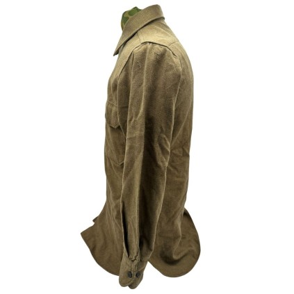 Chemise d'Homme de Troupe (EM) en Flanelle – Teinte OD33 Moutarde – Taille 14 1/2 x 33