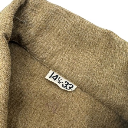 Chemise d'Homme de Troupe (EM) en Flanelle – Teinte OD33 Moutarde – Taille 14 1/2 x 33