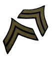 Paire d'insignes de manche (Chevrons) – Grade de Caporal – US Army – Période 1941-1945