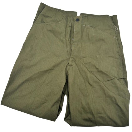 Pantalon d'utilité USN N-3 – Herringbone Twill (HBT) – Neuf de stock – Taille 32x31