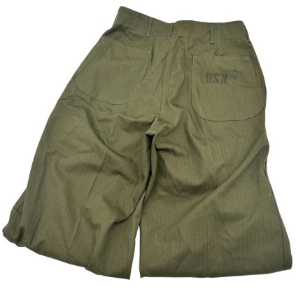 Pantalon d'utilité USN N-3 – Herringbone Twill (HBT) – Neuf de stock – Taille 32x31