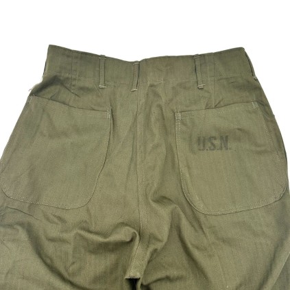 Pantalon d'utilité USN N-3 – Herringbone Twill (HBT) – Neuf de stock – Taille 32x31