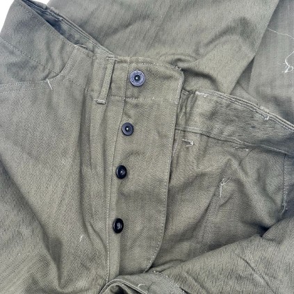 Pantalon d'utilité USN N-3 – Herringbone Twill (HBT) – Neuf de stock – Taille 32x31