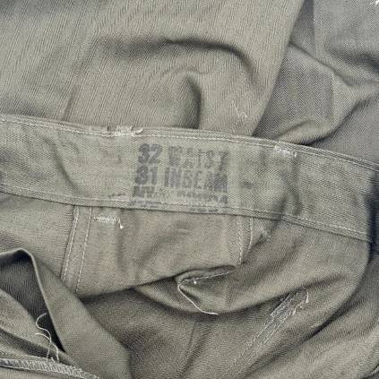 Pantalon d'utilité USN N-3 – Herringbone Twill (HBT) – Neuf de stock – Taille 32x31