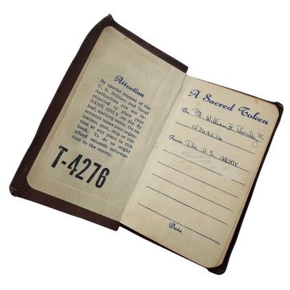 Nouveau Testament et Psaumes - Édition Militaire US Army - WWII