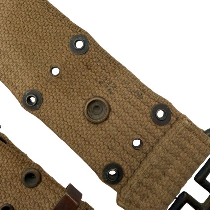 Ceinturon M-1936 Pistol Belt - Daté 1942 - Laundry Number B-1887