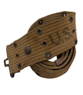 Ceinturon M-1936 Pistol Belt - Daté 1942 - Laundry Number B-1887
